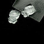 Load image into Gallery viewer, Carved Cat Shape Stone, Hello City Stone, Natural Crystal Quartz Flat Back Hand Carved Cat, 20 MM Carved Kity Shape Stone, 1 Piece