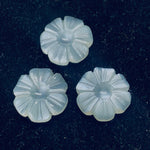 Load image into Gallery viewer, 2,3,4,5 Pcs Natural Grey Moonstone Hand Carved Flower Shape, Carved Flower Shape Gemstone For Jewellery, Flower Shape Gemstone, 12 mm
