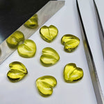 Load image into Gallery viewer, 2,3,4,5,6 pcs 100% Natural Lemon Quartz  Heart Shape Gemstone, Natural Heart Shape Gemstone, Gemstone for Jewlery, 11 mm (Approx)