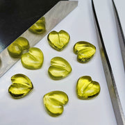 2,3,4,5,6 pcs 100% Natural Lemon Quartz  Heart Shape Gemstone, Natural Heart Shape Gemstone, Gemstone for Jewlery, 11 mm (Approx)