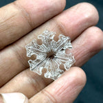 Load image into Gallery viewer, Snowflakes Crystals, 1 pc Natural Crystal Quartz Snowflake, 22 MM Handmade Snowflake Carvings, Hand Carved Gemstone For Jewelry, Ice Flakes