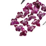 Red Ruby Corundum Butterfly Shape Beads, AAA Faceted Carving Gemstone Beads, Colored Beads For Jewelry Making, 14 MM, Red Dyed Beads