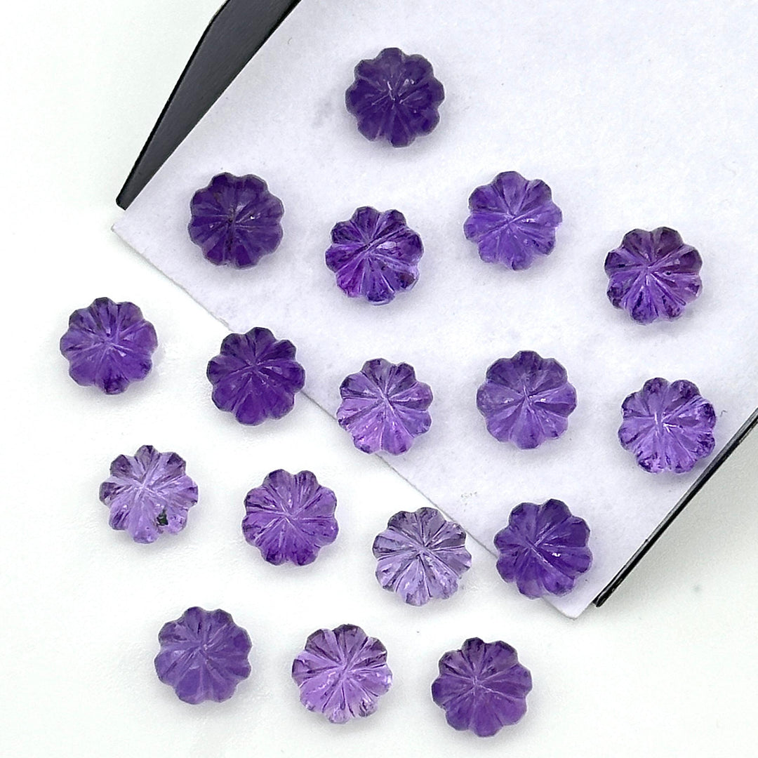 Superb Quality Purple Amethyst Melon Shape Beads, Hand Carved Pumpkin Shape Gemstone Beads, 6X8 MM Natual Amethyst Beads For Jewelry & Craft