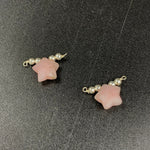 Load image into Gallery viewer, 2 pcs Natural Pink Opal Star Shape Gemstone Jewellery Making Charm With 925 Silver, Pendant Charms, Jewellery Making Beads 10 mm (Approx)