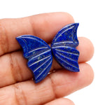 Load image into Gallery viewer, Genuine Lapis Lazuli Hand Carved Butterfly Wings Shape Stone, Blue Lapis Loose Butterfly Wings for Jewelry Making, 15X25 MM