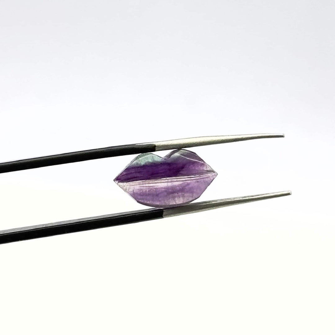 Beautiful Natural Multi Fluorite Lips Shape Beads, Hand Carved Lips Shape Gemstone Beads, Lips Shape Gemstone Charm, 14X8 MM, Briolette Bead