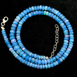 Load image into Gallery viewer, Beautiful Lavendar Opal Fire Beads Necklace, Flashy Faceted Rondelle Beads Necklace, 4-6 MM Healing Gemstone Necklace, Bridesmaid Gifts