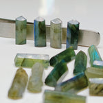 Load image into Gallery viewer, Natural Faceted Labradorite Pencil Gemstone: Jewelry Making (15X6 mm)