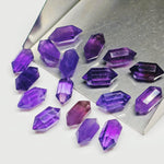 Load image into Gallery viewer, Natural Amethyst Faceted Pencil Shape Gemstone, AAA Amethyst Loose Gemstone Beads, Double Point Pencil Shape Charm Beads, 10 MM