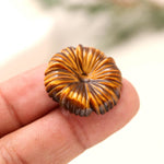 Load image into Gallery viewer, Natural Tiger's Eye Flower Shape Carving, Tiger's Eye Flower Shape Gemstone Beads, Flower Charms, 25 MM Reiki Healing Crystal Gifts