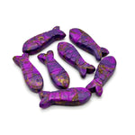 Load image into Gallery viewer, Mohave Purple Turquoise Fish Carving: Gemstone Jewelry Charm