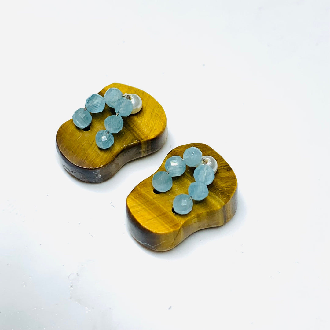1 Pair, 100% Natural Tiger Eye Slipper Shape Gemstone, Carved Gemstone, Loose Gemstone, Slipper Shape Gemstone, 18X11 mm