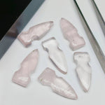 Load image into Gallery viewer, Natural Rose Quartz Bullet Shape Carving Beads, 20X10 MM Hand Carved Bullet Shape Loose Gemstone Beads, Quartz Crystal Gemstones for Jewelry