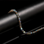 Load image into Gallery viewer, Faceted Labradorite Rondelle Beads: Natural Blue Fire, 6-7mm, 8 Inch Strand