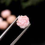 Load image into Gallery viewer, Pink Mother of Pearl Rose Shape Flower Beads, Mop Carved Rose Flower Beads for Jewelry Making, Top to Bottom Drill, 11 MM, Both Side Carved