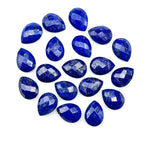 Load image into Gallery viewer, Natural Lapis Lazuli Faceted Pear Shape Beads, 9X12 MM Blue Lapis Briolette's Beads, Matched Pairs, Jewelry Making Pear Shape Beads