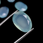 Load image into Gallery viewer, 2 pcs A-one Quality Aqua Chalcedony freeform Rosecut, Cut Stone rosecut, gemstone for jewelry,jewelry making rosecut 9X12 12X14 mm