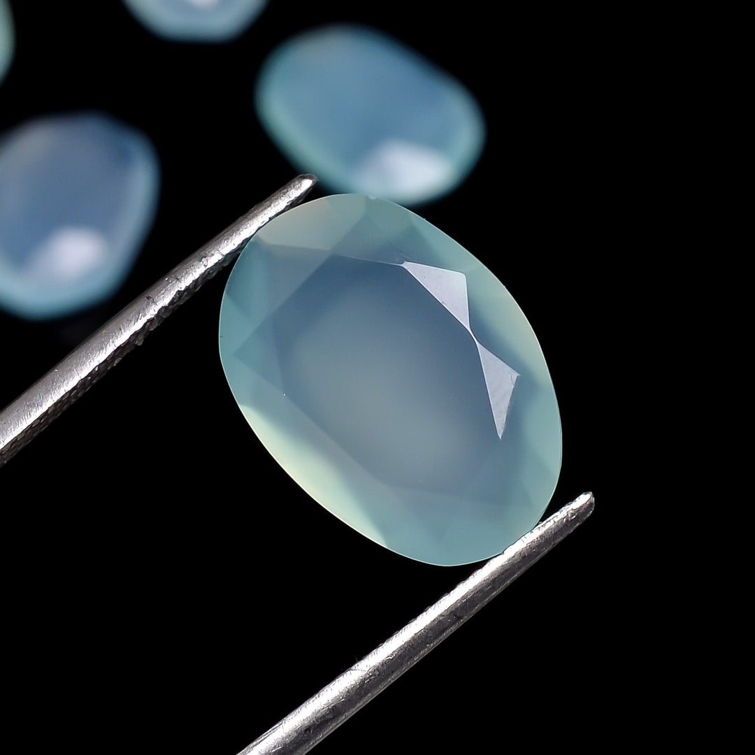 2 pcs A-one Quality Aqua Chalcedony freeform Rosecut, Cut Stone rosecut, gemstone for jewelry,jewelry making rosecut 9X12 12X14 mm