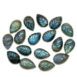 Load image into Gallery viewer, AAA Labradorite Leaf Briolettes: Hand Carved Gemstone Beads (14mm)