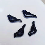 Load image into Gallery viewer, 2,3,4,5 Pcs Black Sunstone Hand Carved Bird Shape, Carved Bird Shape Gemstone For Jewellery, Bird Shape Gemstone, 20X8 mm