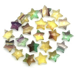 Load image into Gallery viewer, AAA Multi Fluorite Star Shape Briolettes, Natural Fluorite Faceted Star Charms, Wholesale Loose Beads for Jewelry, 12 MM, Hand Carved Beads