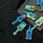 Load image into Gallery viewer, Flashy Labradorite Guitar Shape Carving Beads, Little Guitar Shape Hand Carved Gemstone, 26 MM, Miniature Guitar Gemstone, Tiny Charms