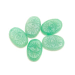 Load image into Gallery viewer, Amazonite Evil Eye Shape Carving, Green Amazonite Evil Eye Hand Carved Gemstone Beads for Jewelry Making, 25 MM Evil Charms