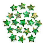 Load image into Gallery viewer, Hand Carved Green Mohave Turquoise Star Beads: 10mm Gemstone Charms
