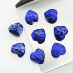 Load image into Gallery viewer, 2,3,4,5 Pcs Natural Pink lapis lazuli Heart Shape Carving, Hand Carved Gemstone, Heart Shape Gemstone, Carved Gemstone, 10 mm