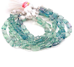 Load image into Gallery viewer, Faceted Green Fluorite Chicklet Beads, 8 Inch Strand
