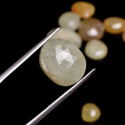 2,10,20,25,50pcs A-one Quality Yellow Sapphire freeform Rosecut, faceted rosecut, gemstone for jewelry, jewelry making rosecut 9X8 17X15 mm