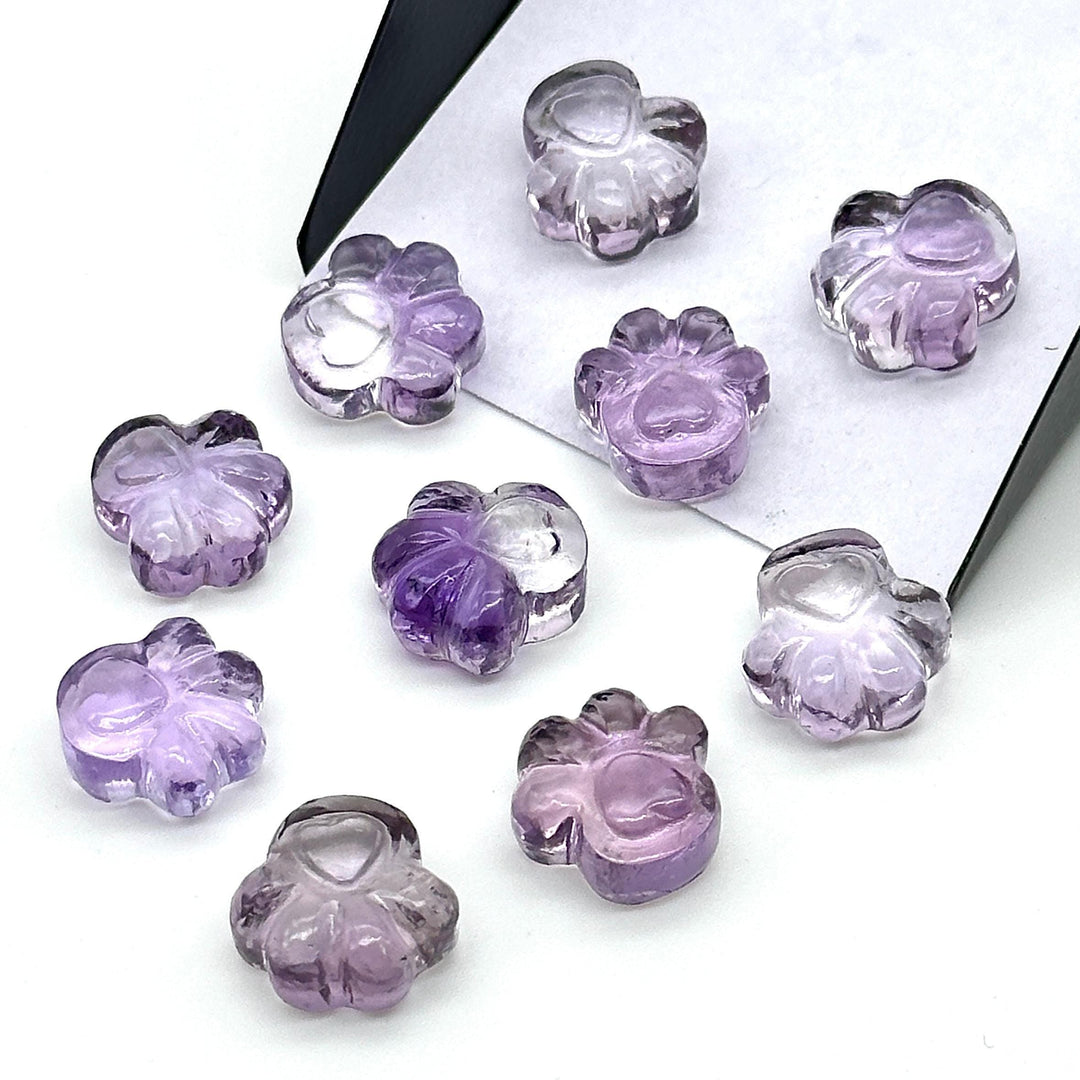 AAA+ Quality Natural Pink Amethyst Hand Carved Dog Paw, Gemstone Paw Carving, 13 MM Paw Charm, Dog Cute Purple Paws for Jewelry