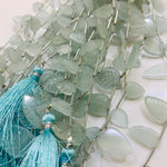 Load image into Gallery viewer, 10 pcs Natural Aquamarine Leaf Shape Carved Gemstone Beads, Leaf Shape Carved Gemstone, Gemstone Beads For Jewellery 10pcs beads strand
