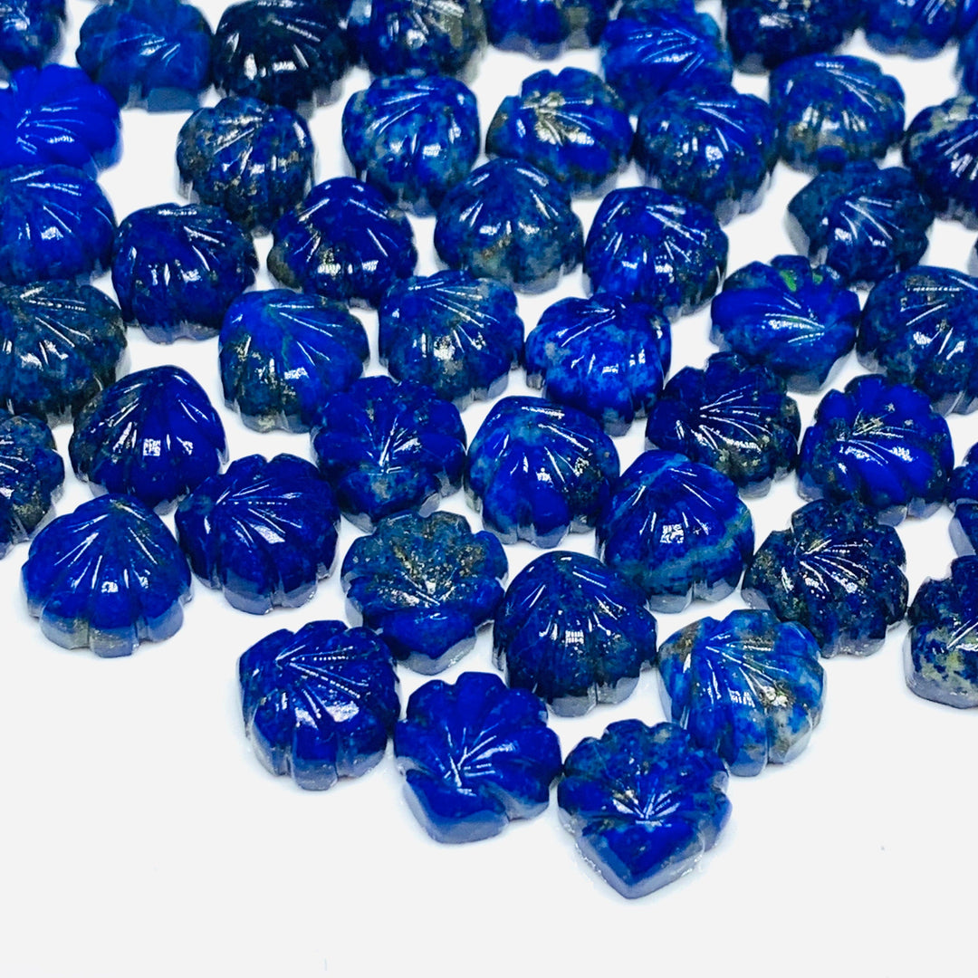 2,3,4,5 Pcs Natural  Lapis Lazuli Hand Carved Fancy Shape,  Hand  Carved Fancy Shape Gemstone For Jewellery, Fancy Shape Gemstone, 10 mm