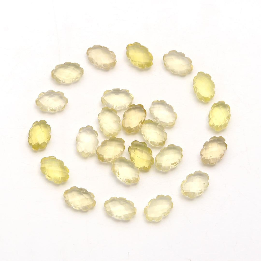 AAA Lemon Quartz Clouds Shape Beads, Natural Lemon Quartz Faceted Cloud Shape Beads, Carved Cloud Gemstone Charms, 12 MM Loose Briolettes