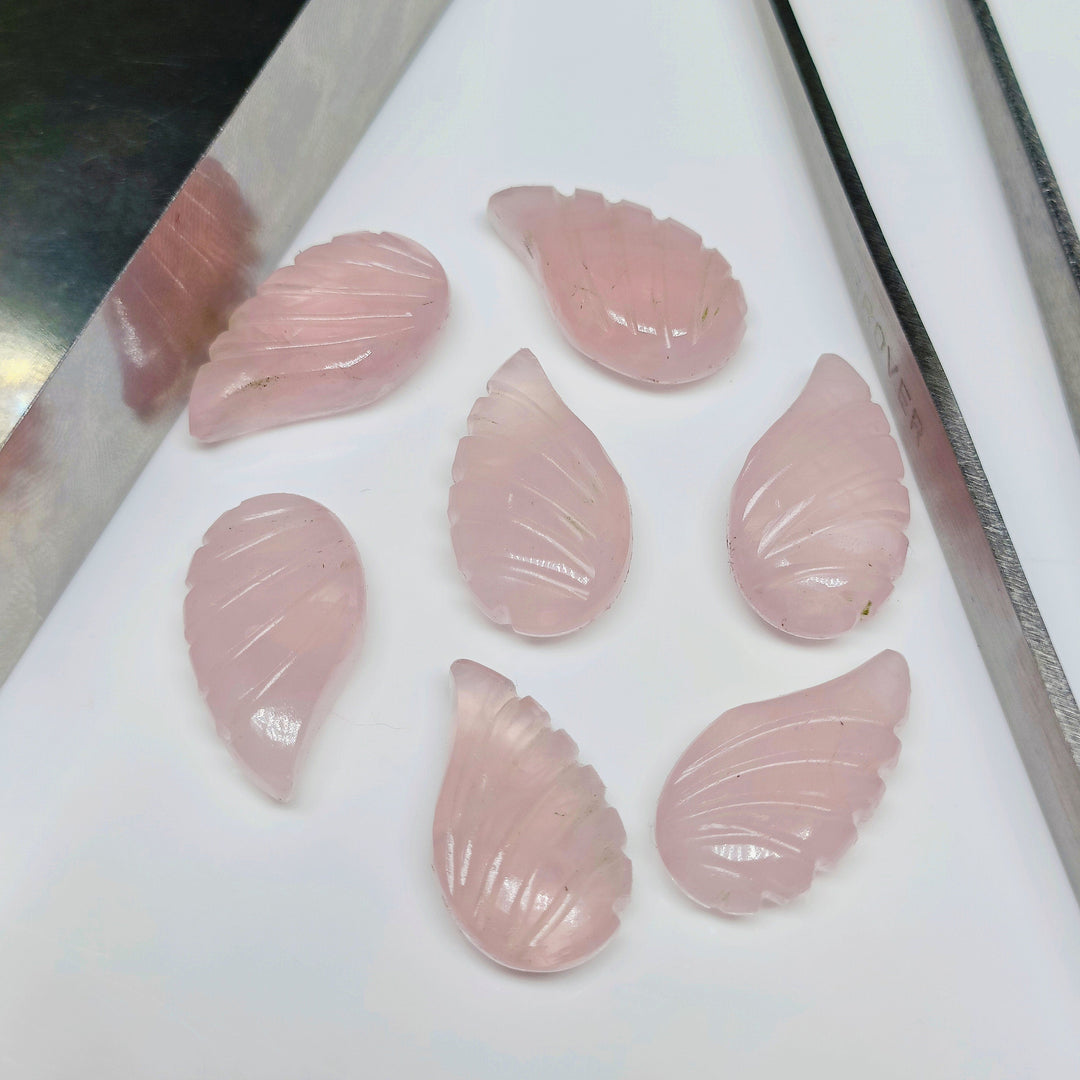 2,3,4,5,6 100% Natural Rose quartz fancy Shape Carving, Hand carved Fancy shape Gemstone, carved Gemstone jewelry Making,18X10 mm