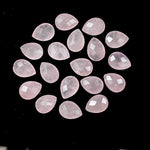 Load image into Gallery viewer, AAA+ Quality Rose Quartz Faceted Pear Shape Beads, 9X12 MM Natural Rose Quartz Briolette's Beads, Matched Pairs, Jewelry Making Beads