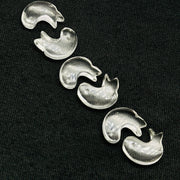 Natural Crystal Quartz Dolphin Carving, Hand Carved Dolphin Shape Gemstone, 15 MM, Feminine Energy Fish Charm Healing Crystal, Carved Beads