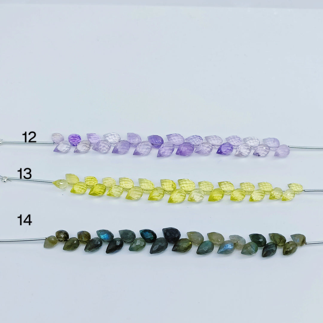 AAA Quality 100% Natural Drop Shape Beads, faceted beads, 4Inch Strand, Beads Strand, Gemstone For Jewlery making ,3X5mm- 5X7mm (Approx)