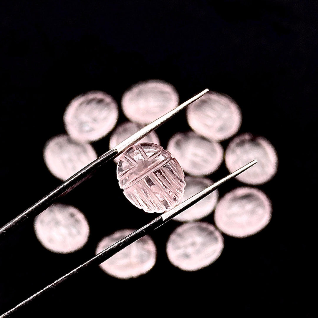 AAAA Rose Quartz Scarab Shape Briolettes, Natural Rose Quartz Sracab Carving Beads, Beetle Shape Hand Carved Stones, 12X10 MM Insect Beads