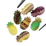 Load image into Gallery viewer, Juicy Fluorite Pineapple Shape Gemstone, Carved Fluorite Pineapple Shape Stone, Ananas Carving Beads, Fruit Shape Hand Made Stones, 24 MM