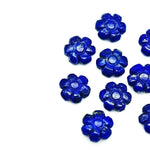 Load image into Gallery viewer, Natural Lapis Lazuli Flower Shape Carved Gemstone, Blue Flower Shape Carving, Carved Gemstone For Jewlery 12 mm, Craft Making Flower Charm
