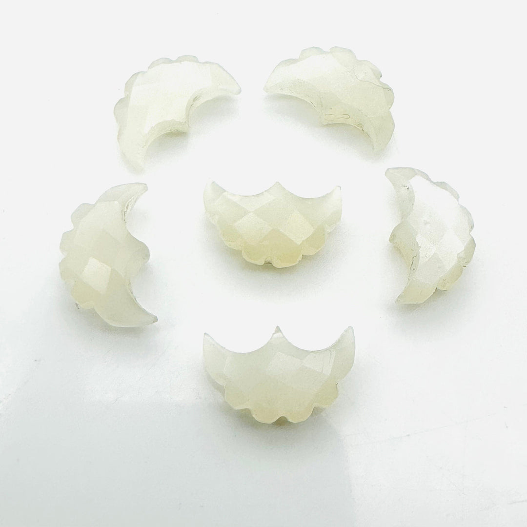 2,3,4,5,6 Pcs Natural  moonstone faceted eagle Shape gemstone, Faceted Hand Carved eagle gemstone, fancy Shape Gemstone,16X10 mm