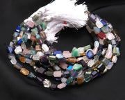 Natural Mix Gemstone Faceted Tumble Beads ~ Multi Gemstone Nuggets Shape Gemstone Beads ~ Fancy Jewelry Making Wholesale Beads ~ 8