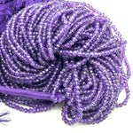 Load image into Gallery viewer, Natural Amethyst Faceted Rondelle Beads, Amethyst Faceted Jewelry Making Loose Beads, Purple Amethyst Crystals, 4 MM Wholesale Crafts Beads