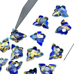 Load image into Gallery viewer, Mohave Turquoise Butterfly Gemstone, Dark Ocean Blue Mohave Copper Turquoise Butterfly, Handmade Faceted Butterfly Carving Beads, 14x10 MM