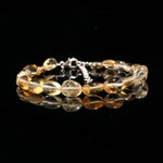 Load image into Gallery viewer, Natural Citrine Smooth Tumble Beads Bracelet, Yellow Citrine Nuggets Shape Beads Bracelet, Jewelry Gifts, November Birthstone Gifts