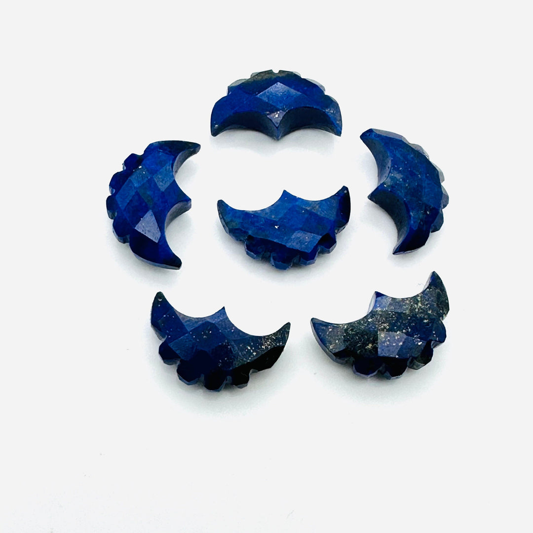 Faceted Lapis Lazuli Eagle Gemstone: Hand Carved Fancy Shape (16X10 mm)