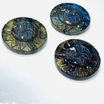 Load image into Gallery viewer, AAA Quality 100% Natural Labradorite Face Shape Carved Gemstone, Face Shape Carving, Carved Gemstone For Jewellery 25 mm