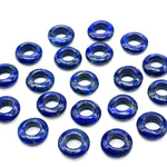 Load image into Gallery viewer, AAA Quality Lapis Lazuli Donut Shape Stones, Natural Lapis Lazuli Donut Carving, Healing Gemstone Beads, 12 mm Blue Donut Smooth Beads
